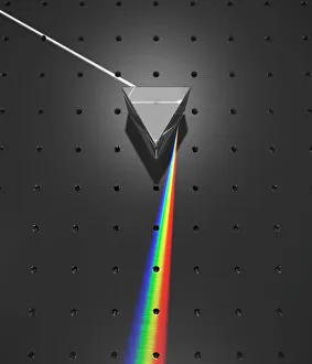 White Light Refracted through Equilateral Triangular Prism Print