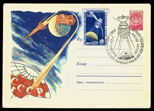 Prints of Luna 3, Soviet postcard Images Dated 2010 May: Luna 3 Soviet Postcard Print
