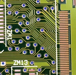 Images Dated 12th June 1991: Macrophotograph of printed circuit board