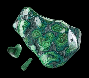 Malachite Mineral Prints: Malachite
