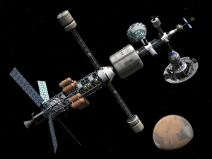 Mars Cycler Spacecraft Print