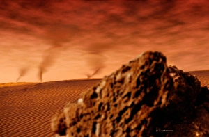 Mars Geology Prints: Martian dust devils