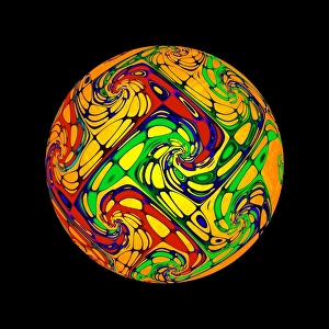 Colourful Whirlpools Print