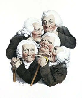 Medical consultation, satirical artwork Medical consultation, satirical artwork