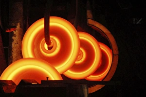 Industrial Metal Processing Prints: Metal rolling mill