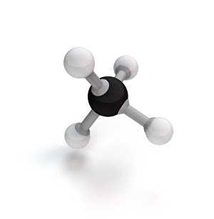 Images Dated 28th January 2014: Methane Molecule Print