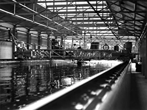 1954 Print of Model Ship Testing Tank