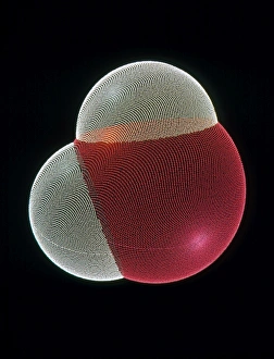 Molecular graphic of a molecule of water Molecular graphic of a molecule of water