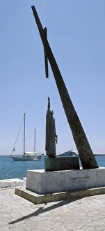 Ancient Greek Mathematician Prints: Monument to Pythagoras of Samos