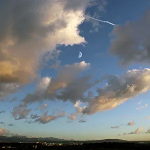 Lunar Cycle Prints: Moon and clouds C016 / 6313
