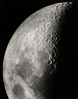 Moon surface detail print