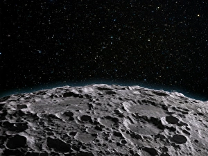Landscape Painting Prints: Moons Surface Print
