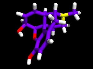 Analgesic Medication Prints: Morphine molecule