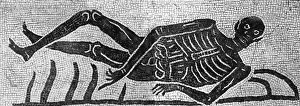 Ancient Roman Mosaic Prints: Mosaic skeleton