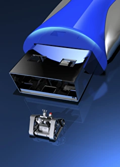 Nanomachine and USB drive, artwork F006/9866 Nanomachine and USB drive, artwork F006/9866