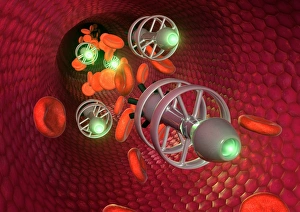 Nanorobotics Prints: Nanorobots, computer artwork