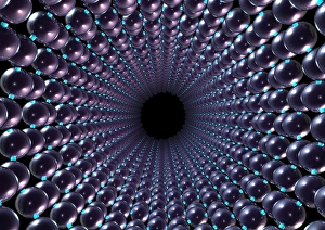 Carbon Allotrope Prints: Nanotube structure, artwork