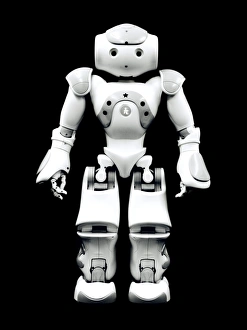 Prints of Nao, humanoid robot. Nao is a programmable humanoid robot built by French company Aldebaran Robotics. Nao is 58 centimetres tall and weighs 4.3 kilograms. It is able to walk, run and even dance Images Dated 2012 September: Nao Humanoid Robot Print (58cm tall, 4.3kg)