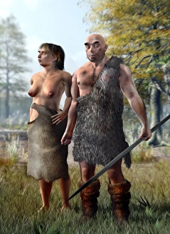 Neanderthals, artwork Neanderthals, artwork