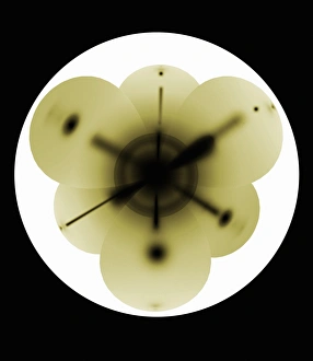 Neon Atom Print - Computer artwork of atomic electron orbitals