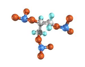 Nitroglycerin Molecule Print