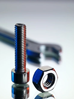 Industrial Hardware Prints: Nut and bolt