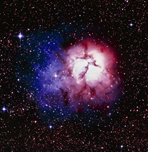 Optical image of the Trifid nebula in Sagittarius Optical image of the Trifid nebula in Sagittarius
