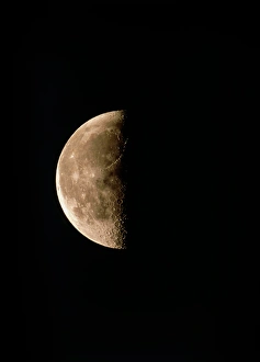 Optical image of a waning half moon Optical image of a waning half moon