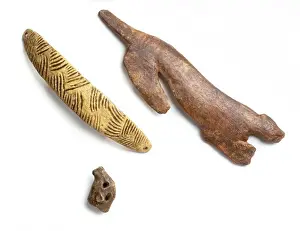 Images Dated 1st July 2013: Upper Palaeolithic Ornamental Objects Print