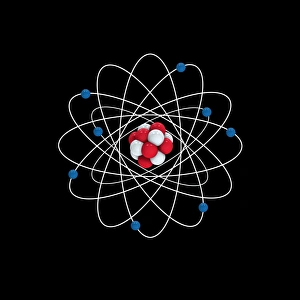 Images Dated 21st June 2013: Oxygen Atomic Structure Print