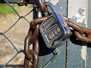 Framed Print : Padlock Combination Print Framed Print : Padlock Combination Print