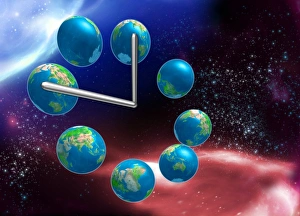 Parallel Universe Print: Planetary Clock