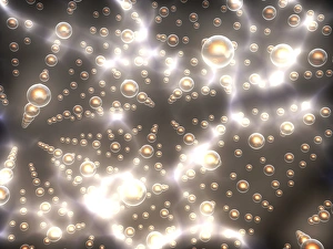 Quantum Mechanics Artwork Prints: Particles in forcefield, artwork