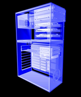 Computer Motherboard Prints: Personal computer, simulated x-ray