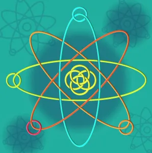 Physics Prints: Atomic Structure Print, Computer Artwork