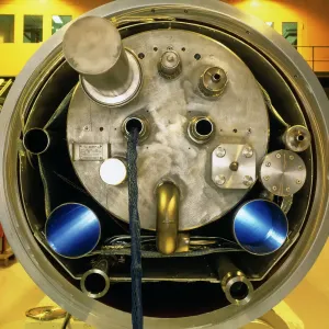 CERN Particle Physics Laboratory Prints: End of magnet for Large Hadron Collider
