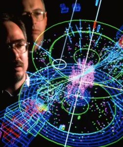 Physics Prints: Physicists at Fermilab View Particle Collision Print