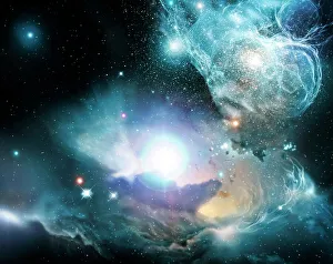 Primordial quasar, artwork Primordial quasar, artwork