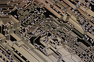 Printed circuit board, computer artwork Printed circuit board, computer artwork