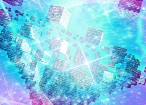 Quantum Computing Concept Prints: Quantum computing, conceptual artwork