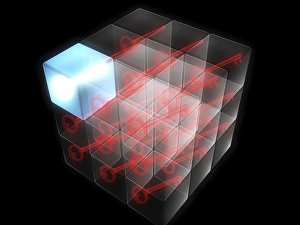 Quantum encryption, computer artwork Quantum encryption, computer artwork
