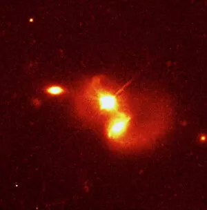 Images Dated 18th August 2003: Quasar interacting with a companion galaxy