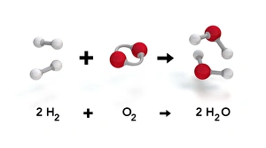 Reaction of hydrogen and oxygen to water C017/3598 Reaction of hydrogen and oxygen to water C017/3598