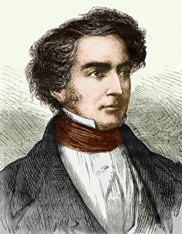 Robert Stephenson Coloured Engraving Print