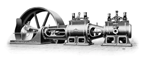Industrial Revolution Machinery Prints: Robey steam engine