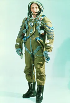 Russian cosmonaut wearing a Strizh space suit Russian cosmonaut wearing a Strizh space suit