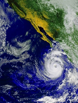 Satellite image of Hurricane Nora over the Pacific Satellite image of Hurricane Nora over the Pacific