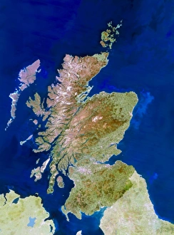 Satellite image of Scotland Satellite image of Scotland