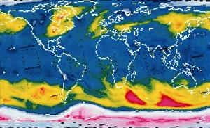 Images Dated 1989: Satellite Map Print of Ozone Layer Depletion over Antarctica, October 1987