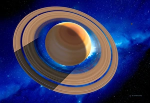 Saturn Ring System Prints: Saturn